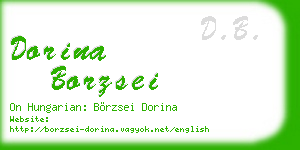 dorina borzsei business card